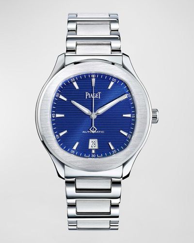 Piaget Polo 42mm Stainless Steel Automatic Watch - Blue