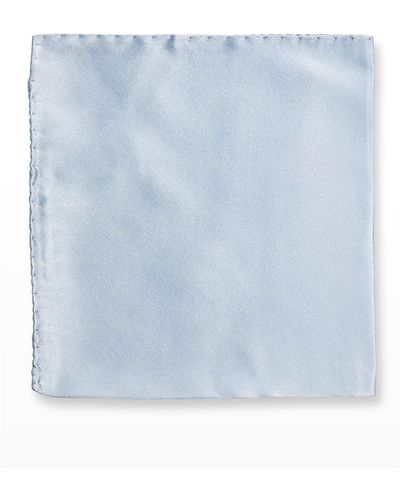 Eton Silk Wedding Pocket Square - Blue