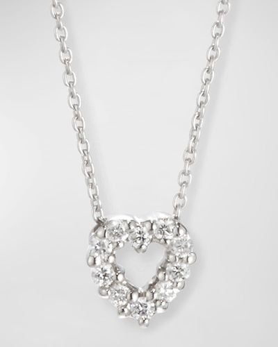 Roberto Coin Diamond Heart Pendant Necklace - White