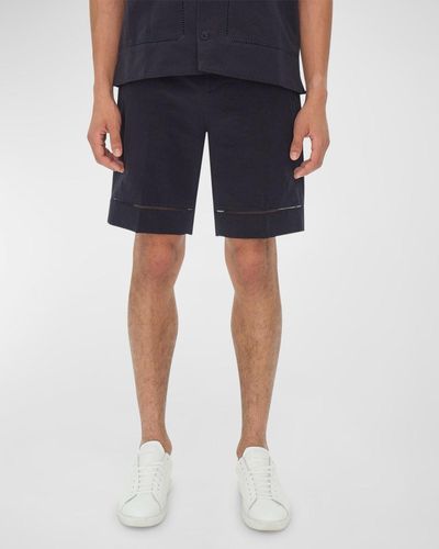 Jonathan Simkhai Dean Linen Cotton Shorts - Blue