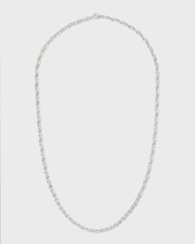 Roberto Coin Yellow Gold Almond Link Chain, 28"l - White