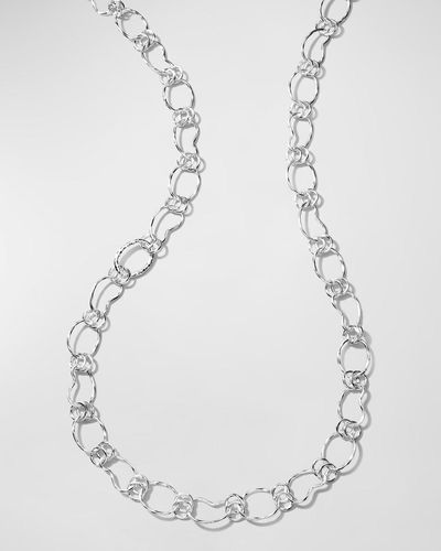 Ippolita Long Hammered Prosper Chain Necklace - White