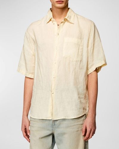 DIESEL Linen Sport Shirt - Natural