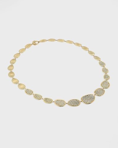 Marco Bicego 18k Yellow Gold Lunaria Pave Diamond Necklace - Natural