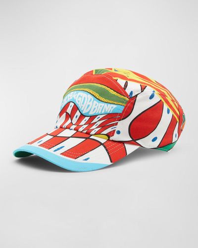 Dolce & Gabbana Carretto Print Baseball Cap - Red