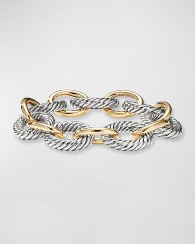 David Yurman Oval Extra-large Link Bracelet With Gold - Metallic