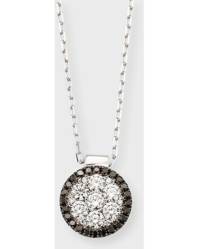 Frederic Sage Round Firenze Ii Black And White Diamond Necklace