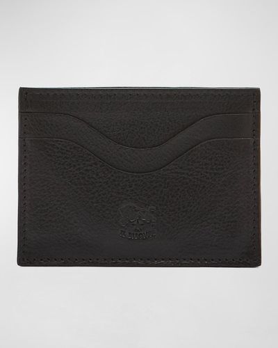 Il Bisonte Leather Card Case - Black