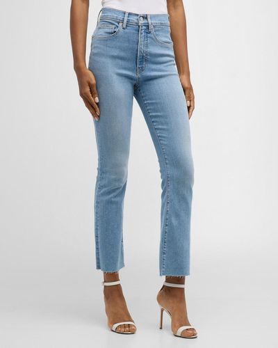Veronica Beard Beverly Skinny-Flare Ankle Jeans - Blue