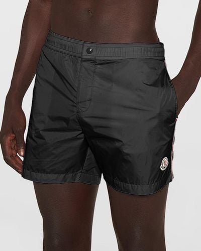 Moncler Signature Swim Shorts - Black