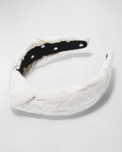 Lele Sadoughi Lace Knotted Headband - White