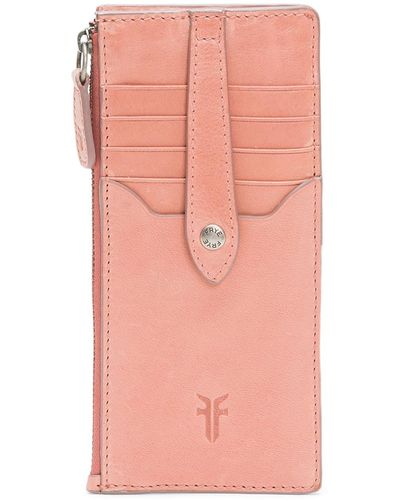 Frye Melissa Zip Leather Card Wallet - Pink