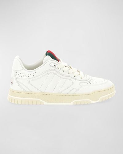 Gucci Reweb Sparrow Low-Top Leather Sneakers - White