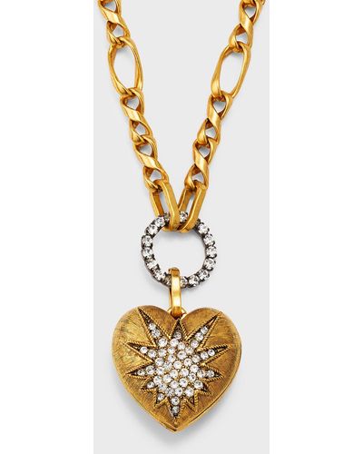 Elizabeth Cole Tefiti 24k Gold-plated And Crystal Heart Pendant Necklace - Metallic