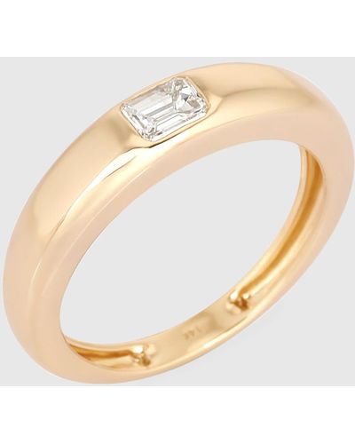 Kastel Jewelry Baguette Diamond Ring In 14k Yellow Gold, Size 7 - White