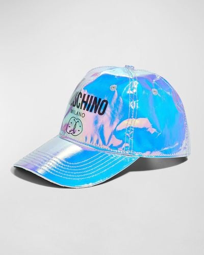 Moschino Iridescent Logo Baseball Hat - Blue