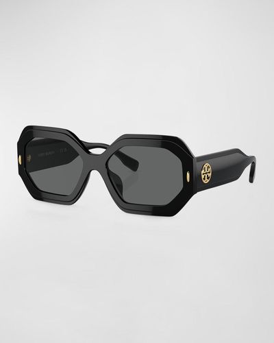 Tory Burch Miller 55mm Geometric Sunglasses - Black
