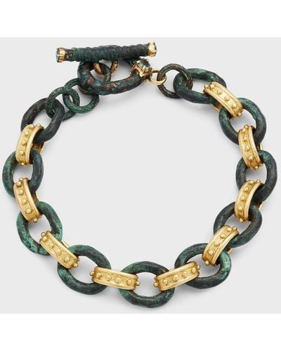 Armenta 18k Yellow Gold Artifact Link Bracelet - Metallic