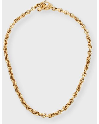 Hoorsenbuhs 18k Yellow Gold 5mm Necklace With Diamond Toggle - Metallic