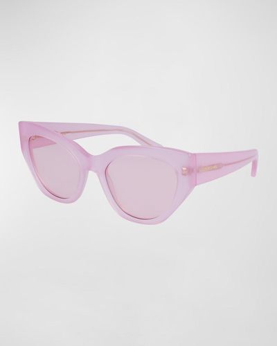 Ferragamo Classic Logo Acetate Cat-Eye Sunglasses - Pink