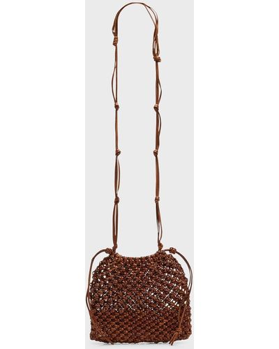 Ulla Johnson Tulia Knotted Leather Crossbody Bag - Brown