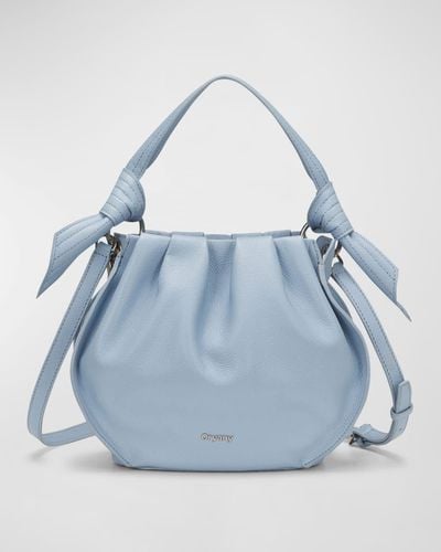orYANY Selena Leather Bucket Bag - Blue