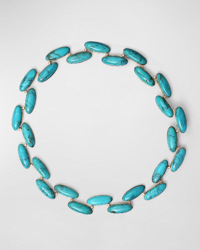 Stephen Dweck Turquoise And Diamond Necklace - Blue