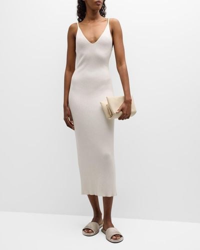 SABLYN Allison Rib-Knit Midi Dress - White