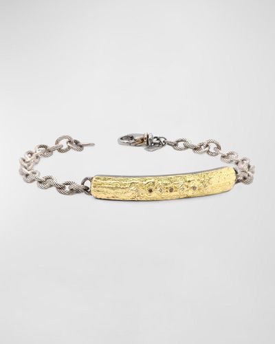 Armenta 18K & Sterling Id Bracelet - Metallic