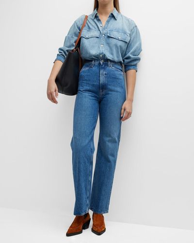 Made In Tomboy Jey High Rise Straight Jeans - Blue