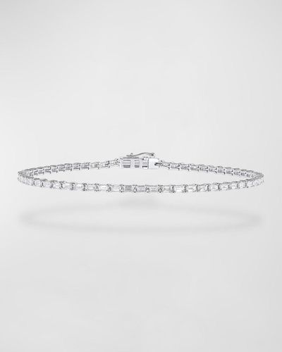 Lana Jewelry 14k Gold Baguette Diamond Tennis Bracelet, 1.2tcw - Gray