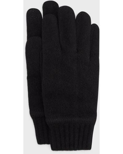 Portolano Cashmere Knit Smartphone-Touch Gloves - Black