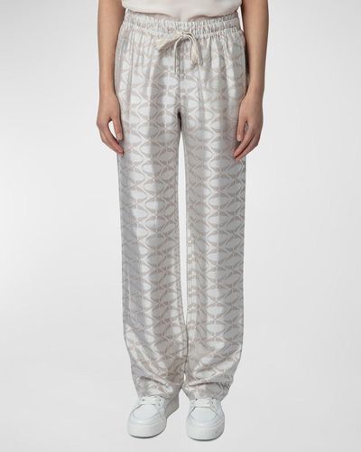 Zadig & Voltaire Pomy Jacquard Wings Pants - Gray
