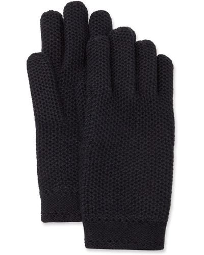 Loro Piana Cashmere Crochet Gloves - Black