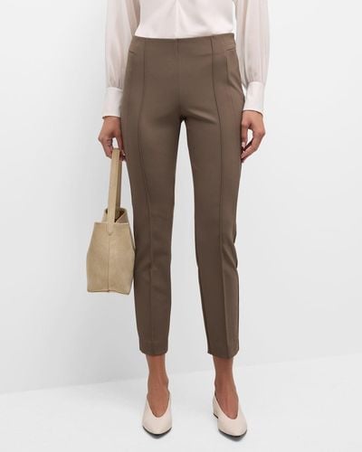 Lafayette 148 New York Gramercy Acclaimed-Stretch Pants - Natural
