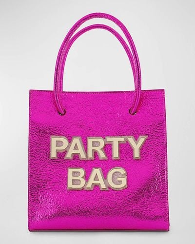 Sophia Webster Mini Party Metallic Leather Tote Bag - Pink