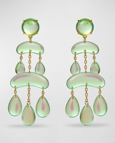 Lele Sadoughi Raindrop Chandelier Earrings - Green