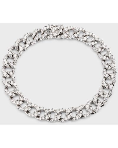 Zydo 18k White Gold Groumette Bracelet With Diamonds - Metallic