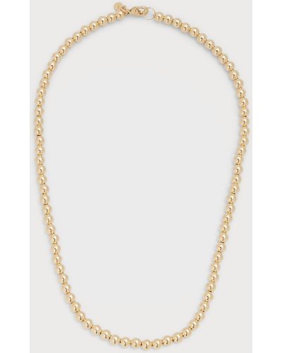 Zoe Lev 14k Gold 5mm Bead Necklace - White