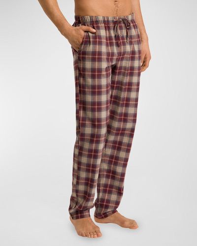 Hanro Cozy Comfort Flannel Pajama Pants - Red