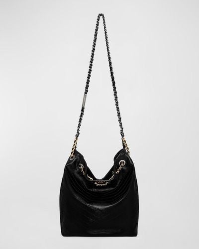Rebecca Minkoff Quilted Two-Tone Chain Bucket Bag - Black