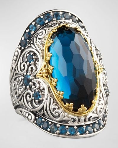 Konstantino London Topaz Ring - Blue