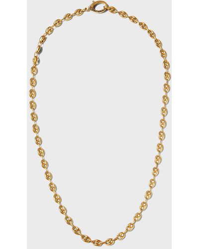 Marco Dal Maso Yellow Gold Marine Matte Chain Necklace, 52cm - White
