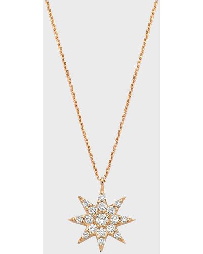 BeeGoddess Venus Star 14k Diamond Pendant Necklace - White