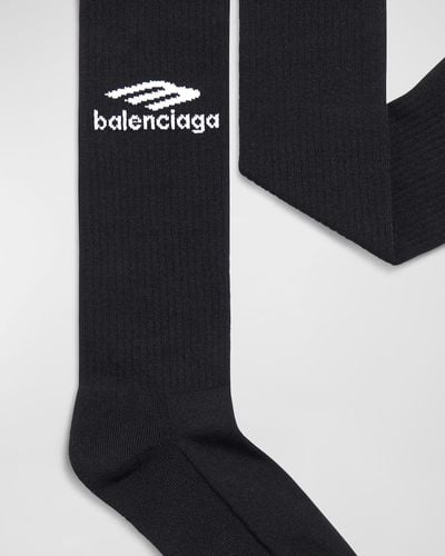 Balenciaga 3b Sports Icon Ski Crew Socks - Black