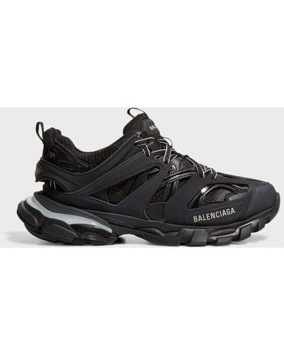Balenciaga Track Nylon And Mesh Sneakers - Black
