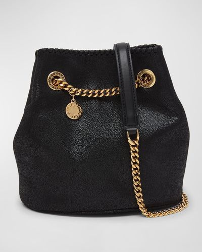 Stella McCartney Falabella Vegan Leather Chain Bucket Bag - Black