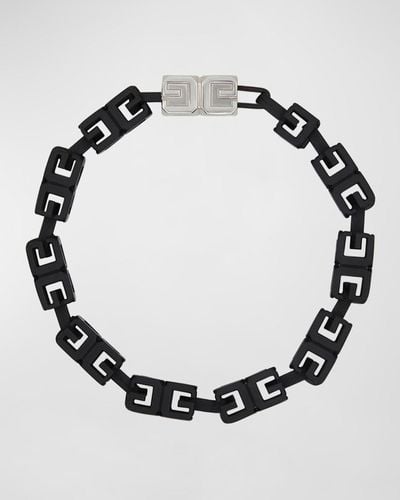 Givenchy Enamel G-Cube Necklace - Black