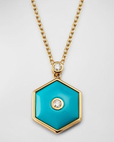 Miseno Baia Sommersa 18K Pendant Necklace With Diamonds And - Blue