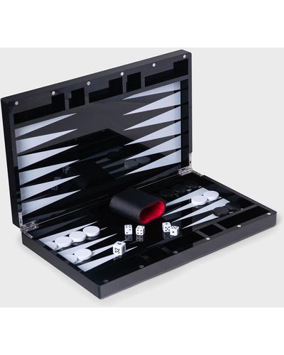 Bey-berk Damien Acrylic Backgammon Set - Black